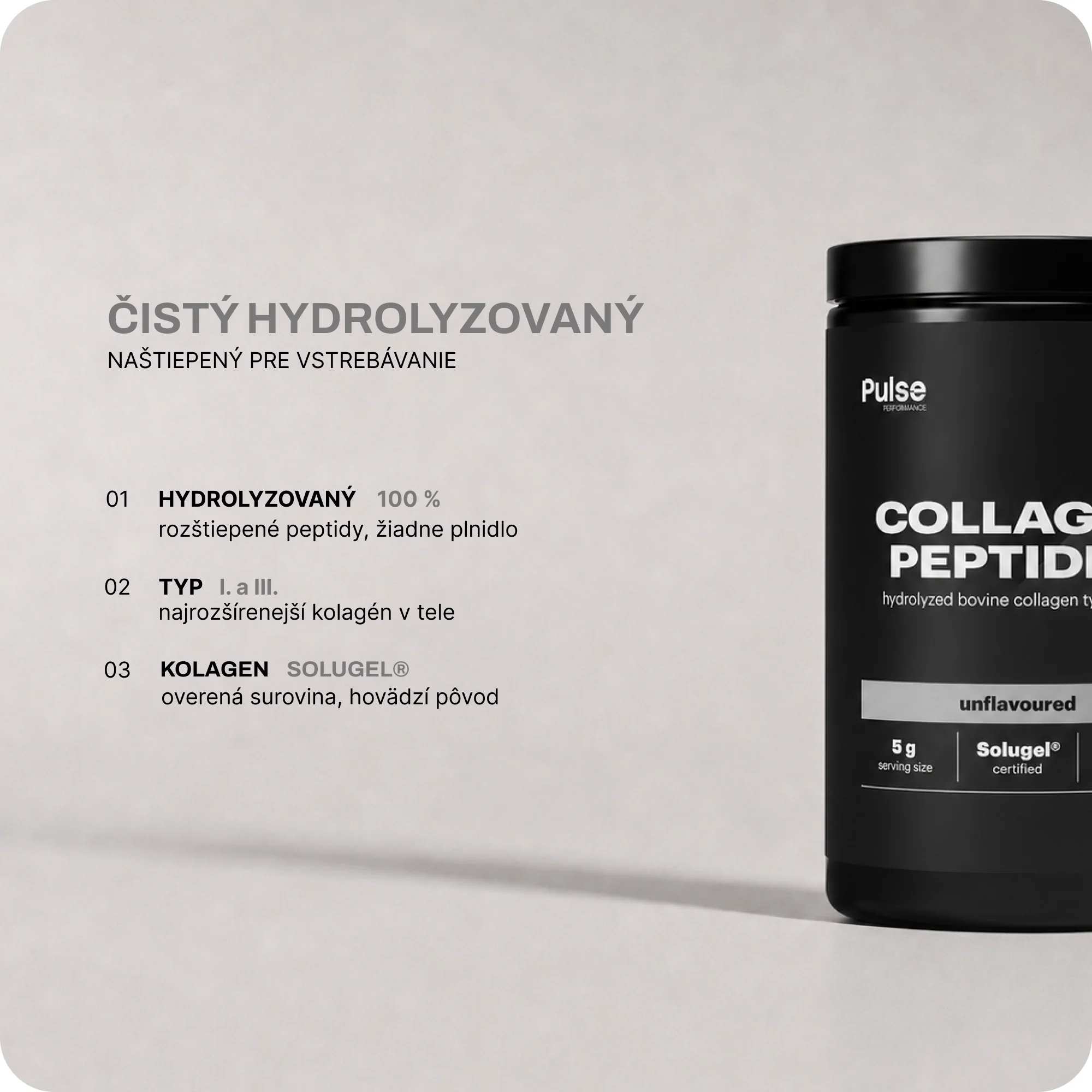 Pulse Collagen Peptides bez príchute 500 g