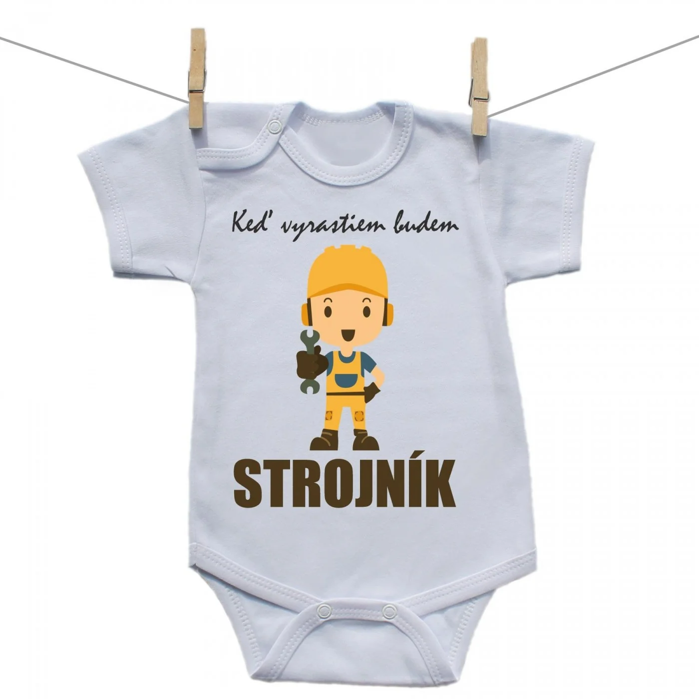 Boodyy Body s krátkym rukávom Keď vyrastiem budem strojník Veľkosť: 50