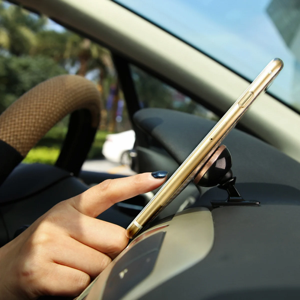 Baseus 360 magnetický držiak na mobil do auta, strieborný