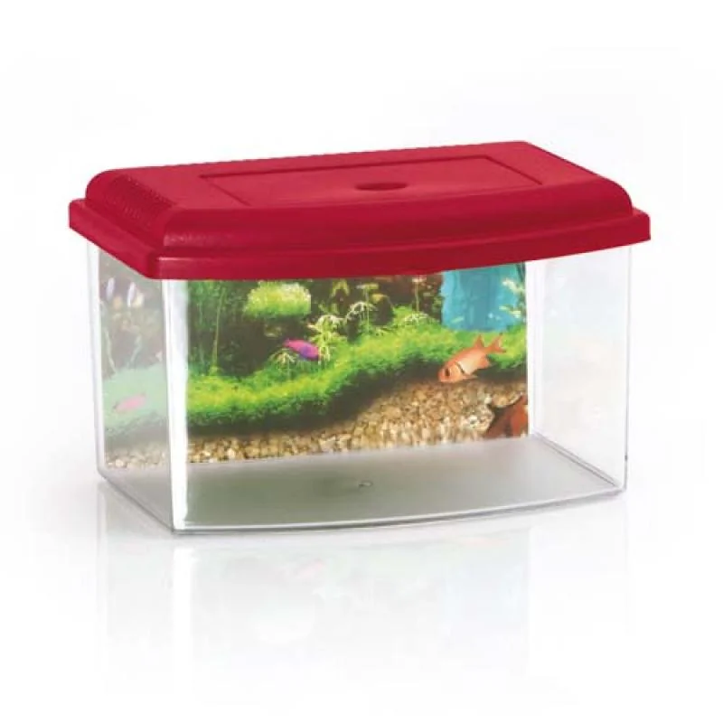 COBBYS PET Akvárium plastové 1, s krytom a pozadím 22x16x14cm  3l
