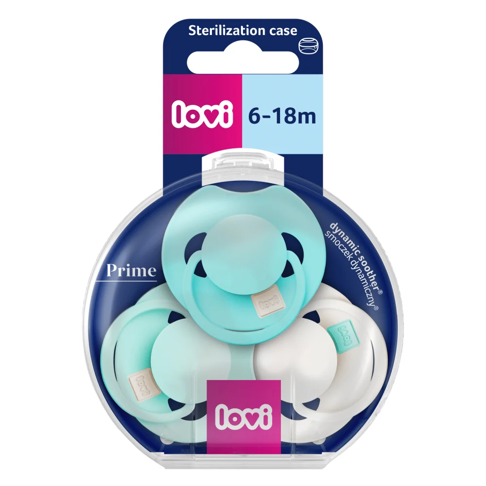 LOVI Cumlík silikónový dynamický PRIME 6-18m Aqua Green 3 ks