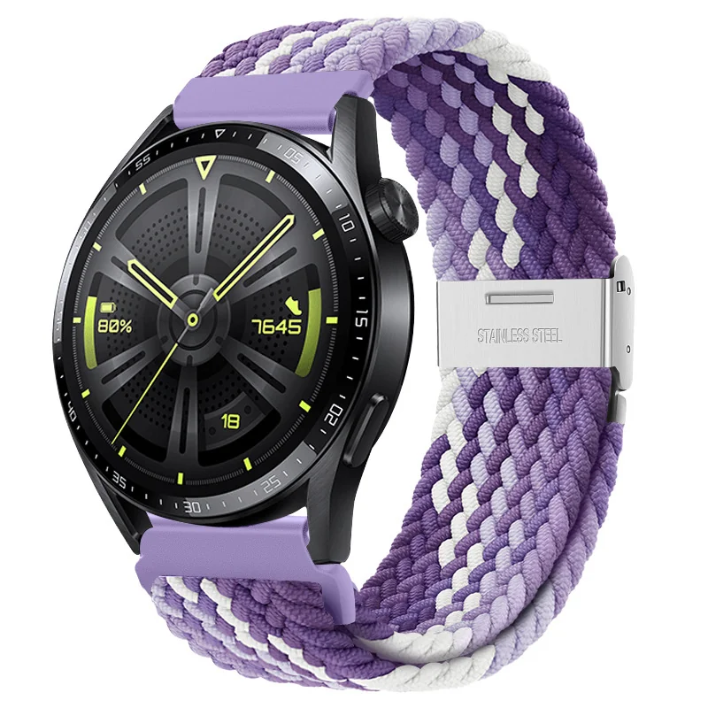 BStrap Elastic Nylon 2 remienok na Garmin Vivoactive 4 grape