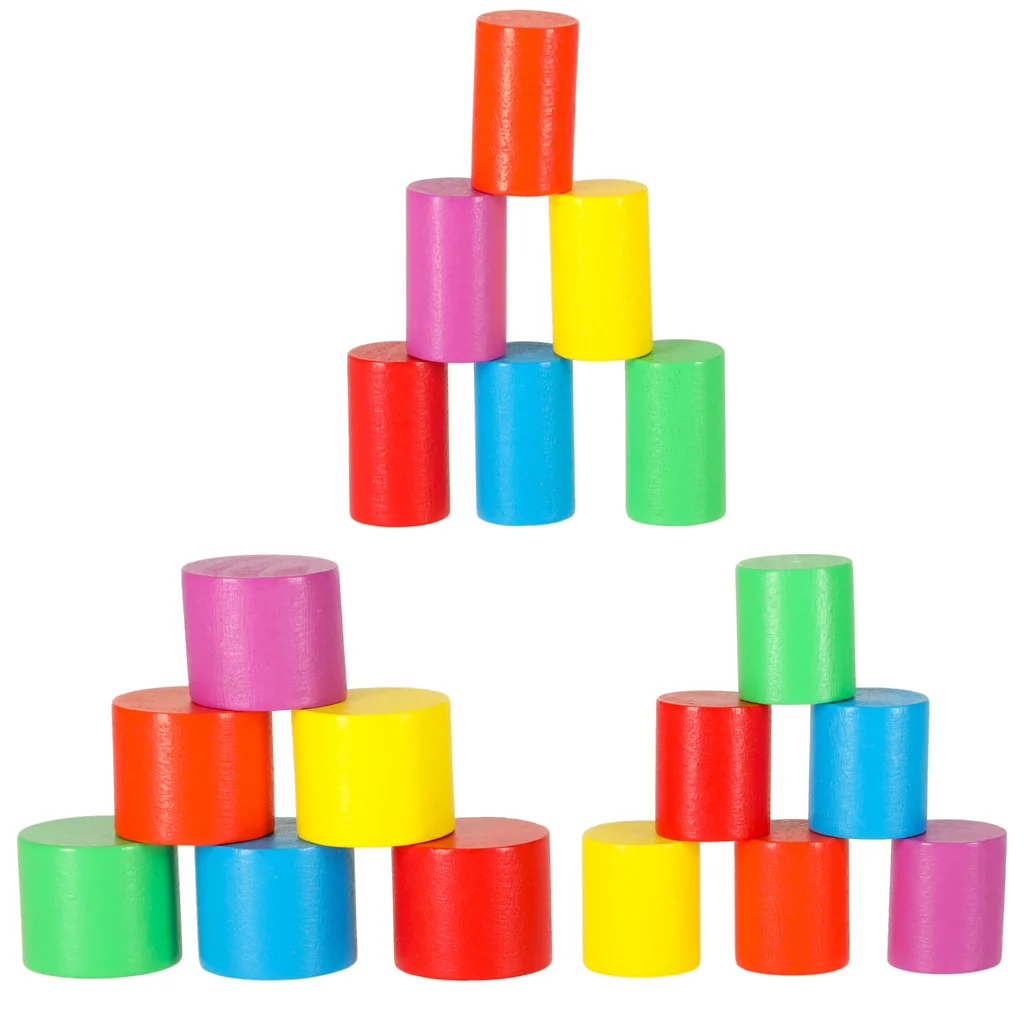 Montessori vyvažovacie puzzle mesiac s drevenými blokmi – hra na zručnosť