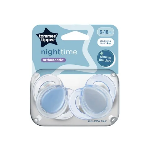 Tommee Tippee CTN Dudlík Night-time 6-18m, 2 ks - viac farebných variant 1×2 ks, silikónový cumlík