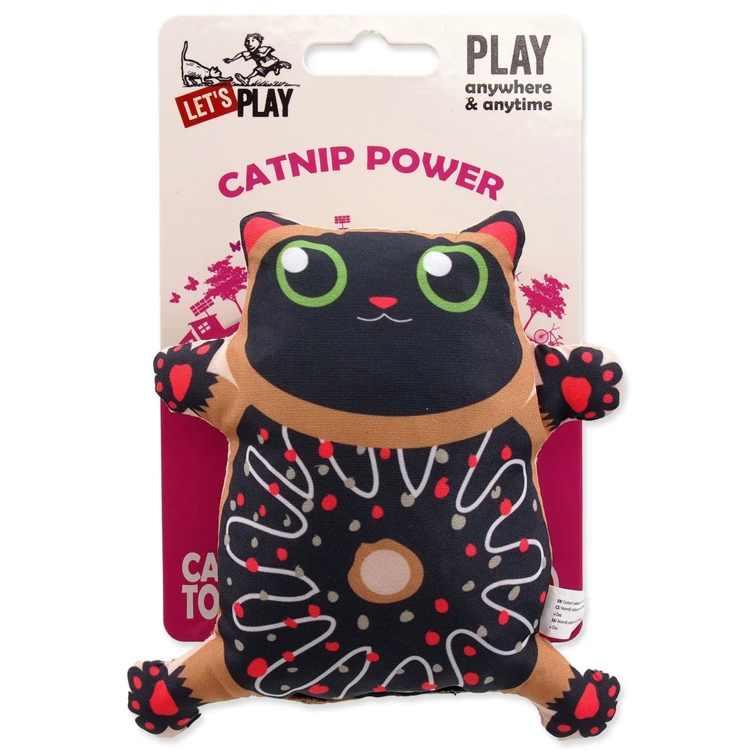 Hračka Let´s Play mačka s catnipom 2, 14cm