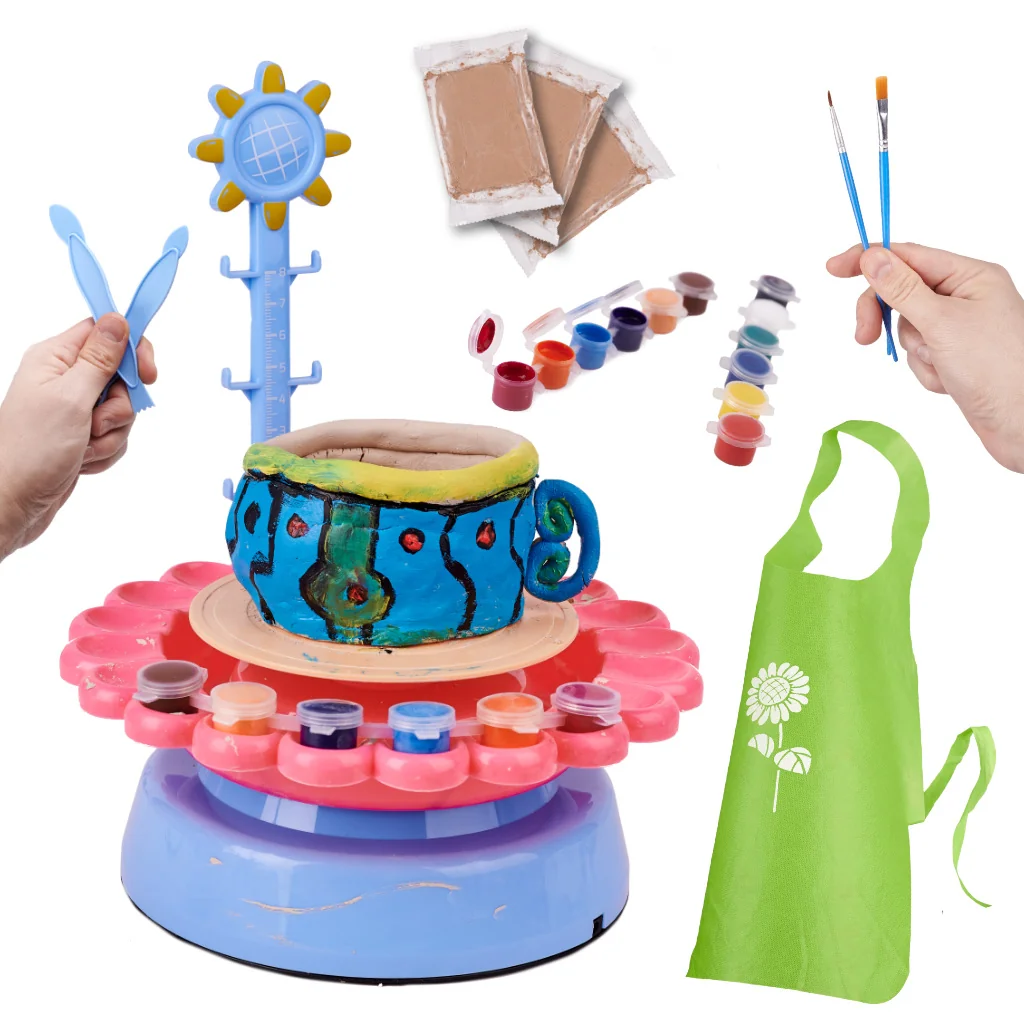 Kreatívna sada výroba hrnčekov z hliny SUNFLOWER POTTERY MACHINE DIY