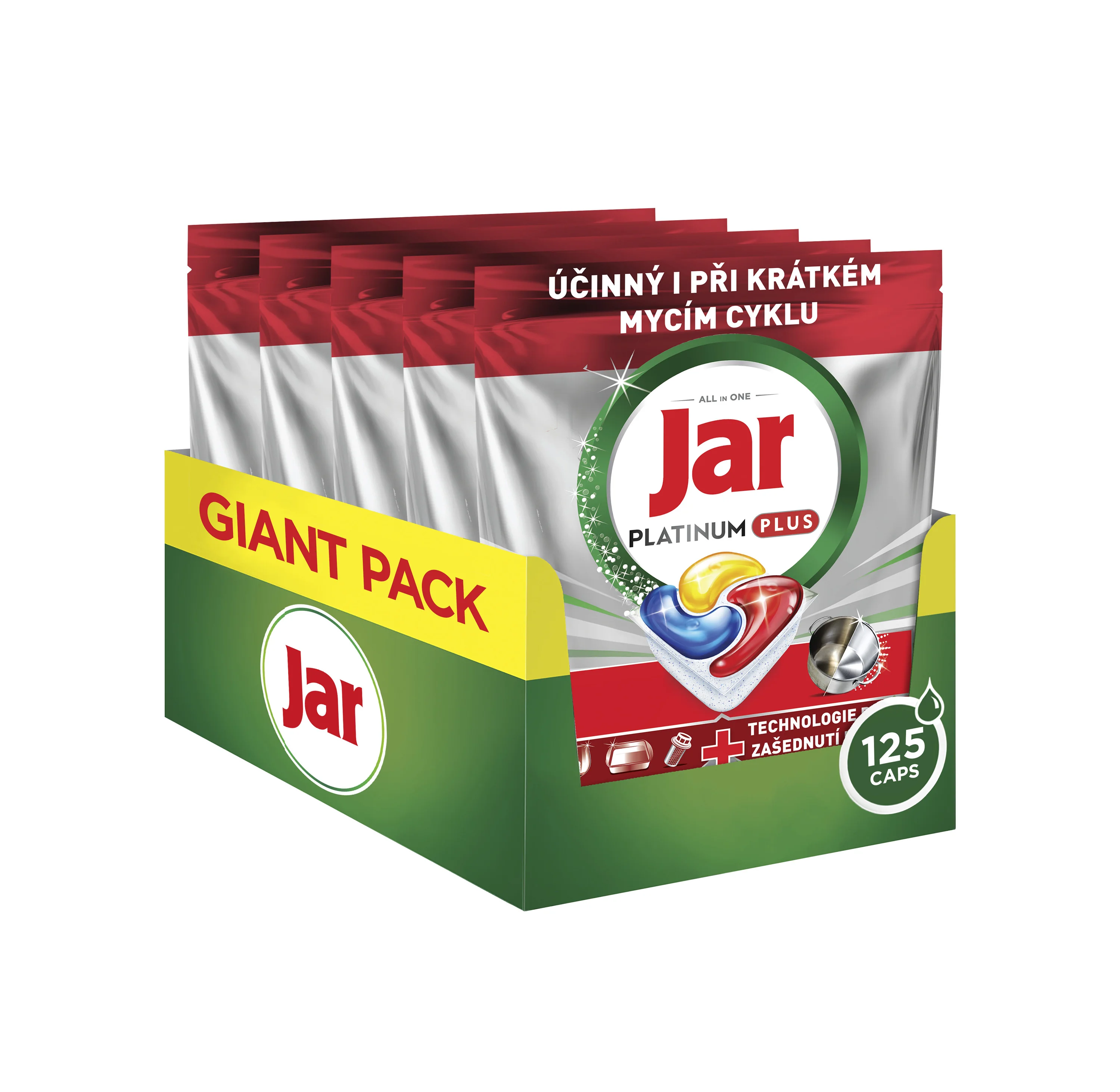 Jar Platinum Plus Lemon tablety do umývačky riadu 125 ks