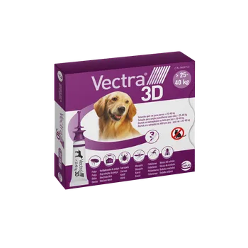 Vectra 3D spot-on pre psy L (25–40 kg) 1×3 ks, spot-on proti parazitom