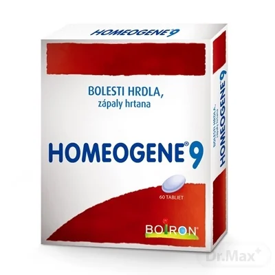 HOMEOGENE 9 1×60 tbl, tablety na bolesť hrdla