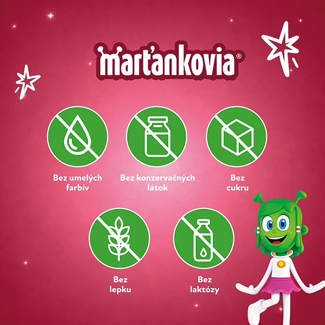 STADA Marťankovia s Imunactivom jahoda 1×30 tbl, výživový doplnok