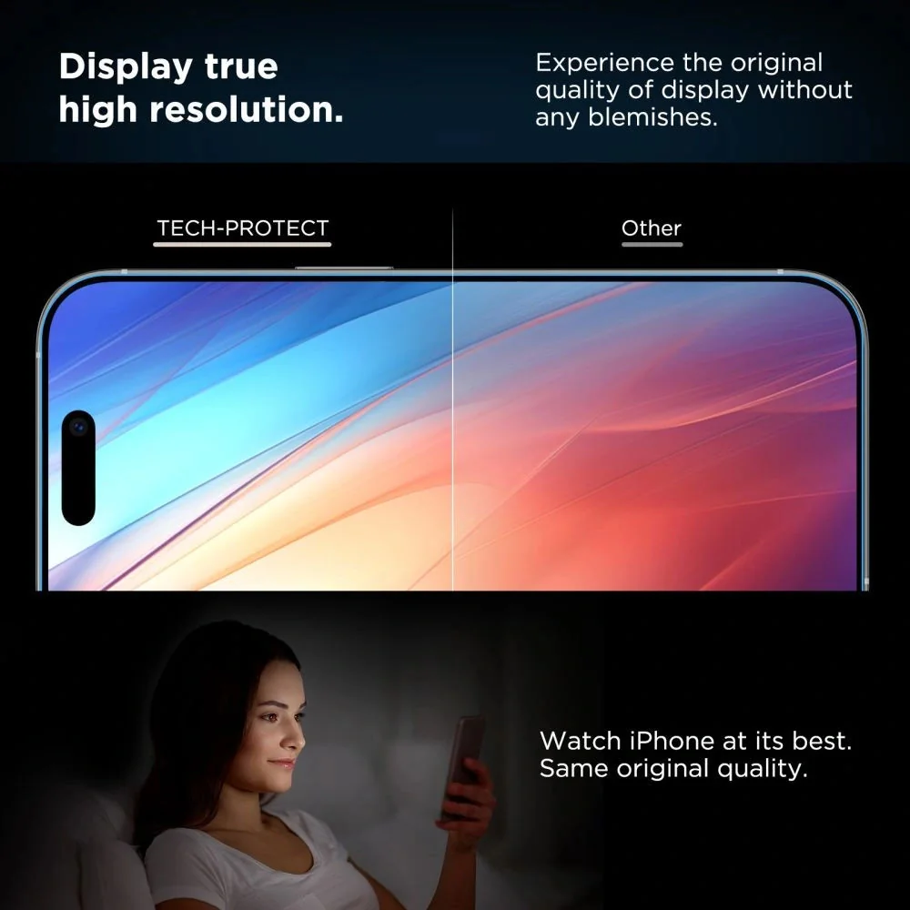 Tech-Protect Quick Set 2x ochranné sklo na iPhone 17 Pro, čierne