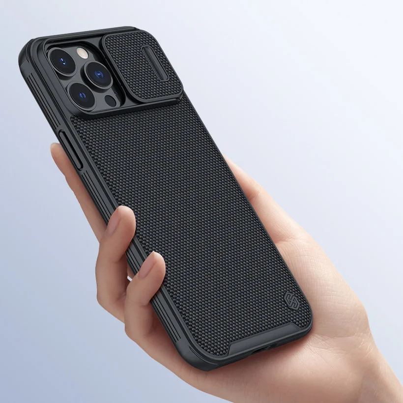 Nillkin Texture silikónový kryt na iPhone 13 Pro Max, čierny