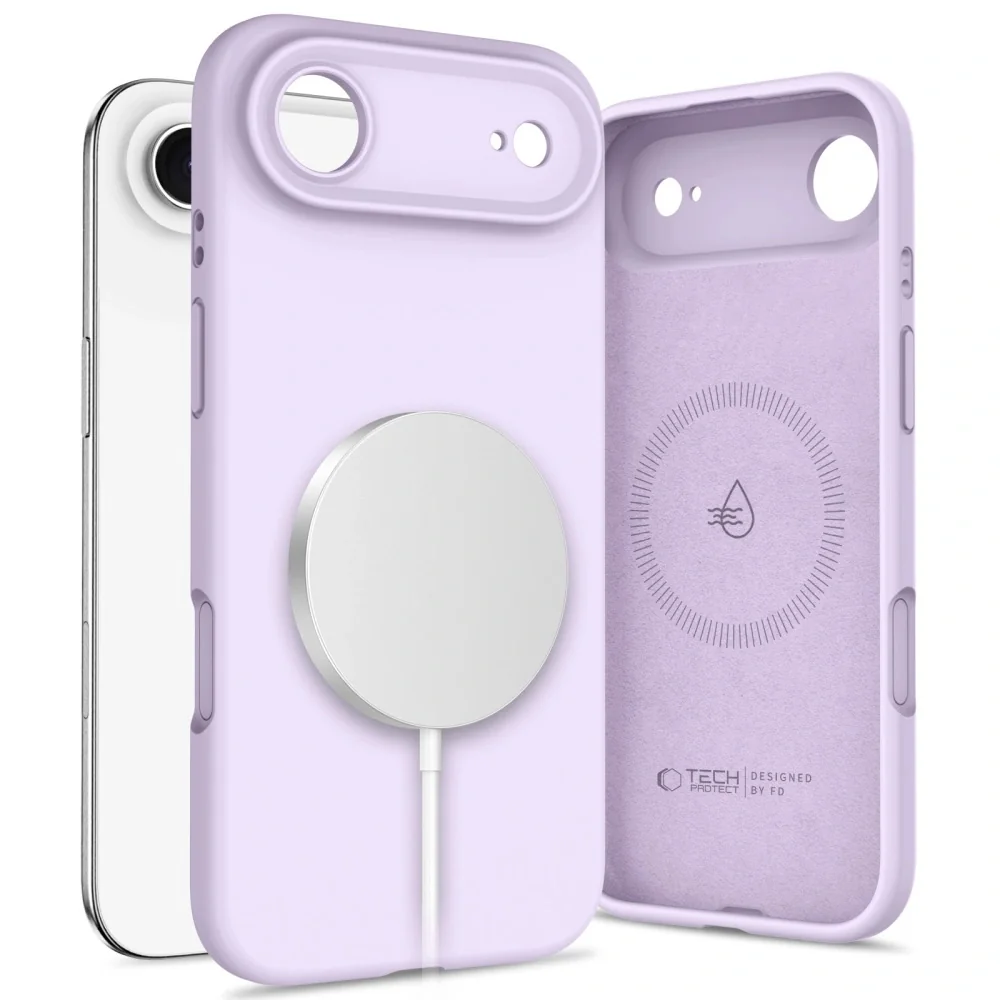Tech-Protect Silicone MagSafe kryt na iPhone 17 Air, fialový