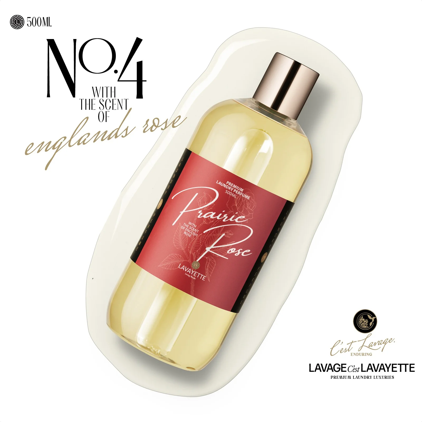Parfum do prania Prairie Rose 04 s vôňou ruže - 500ml