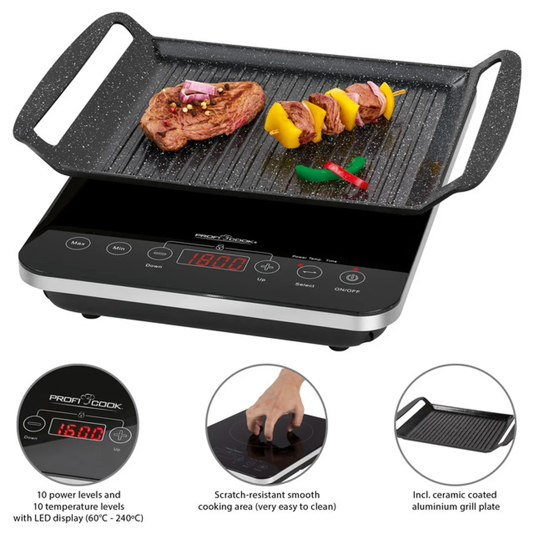 ProfiCook ITG 1130 indukčný stolný gril 2000 W