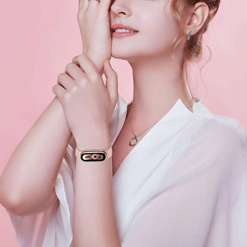 Tech-Protect Nylonmag remienok na Xiaomi Smart Band 8 / 9 / NFC, lilac mist