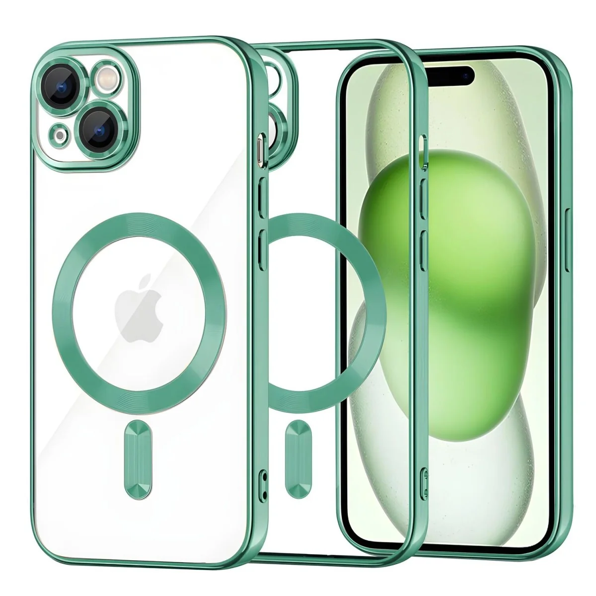 Luxusné Crystal MagSafe puzdro pre iPhone 15 Prémiové TPU a polykarbonát