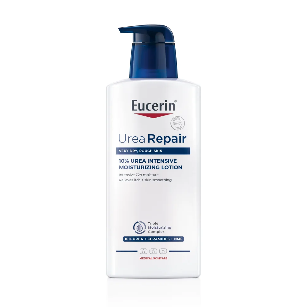 EUCERIN UreaRepair Telové mlieko 10 % urea, 400 ml 1×400 ml, hydratácia pokožky