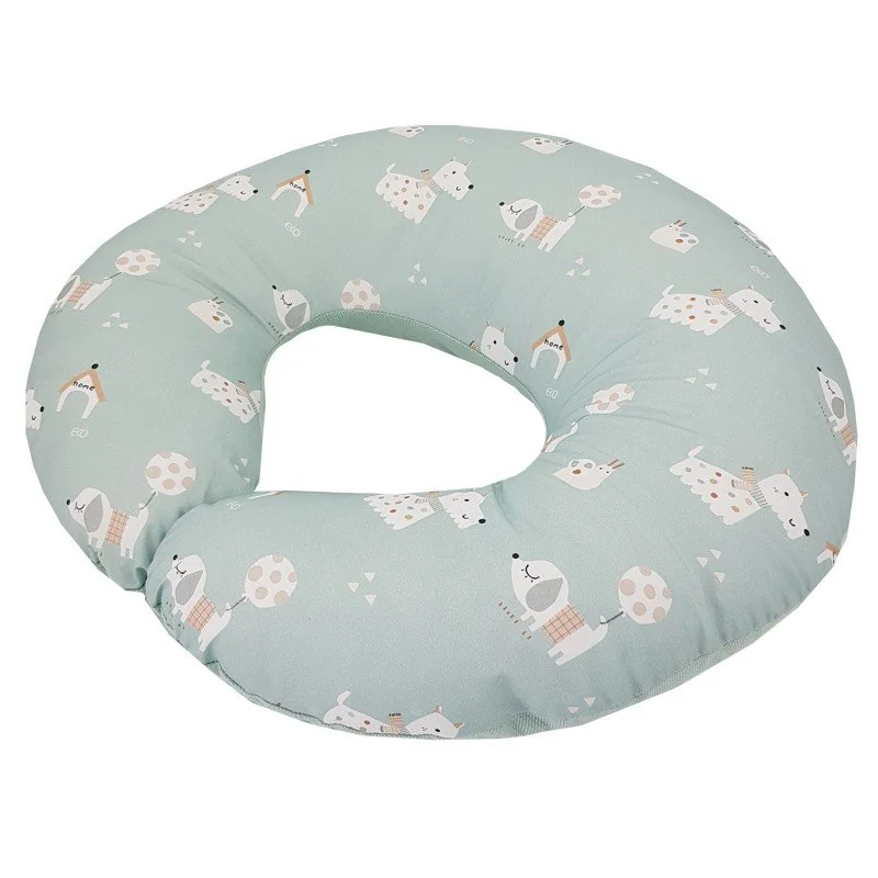 Vankúš na dojčenie malý VELVET Dogs Mint 60x60 cm