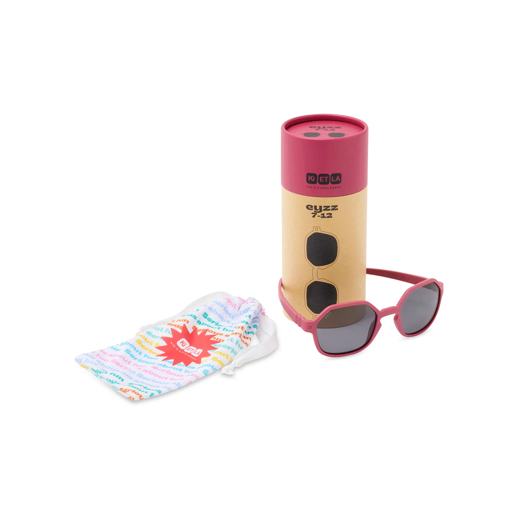 KiETLA slnečné okuliare Eyzz 4-7 rokov - Raspberry