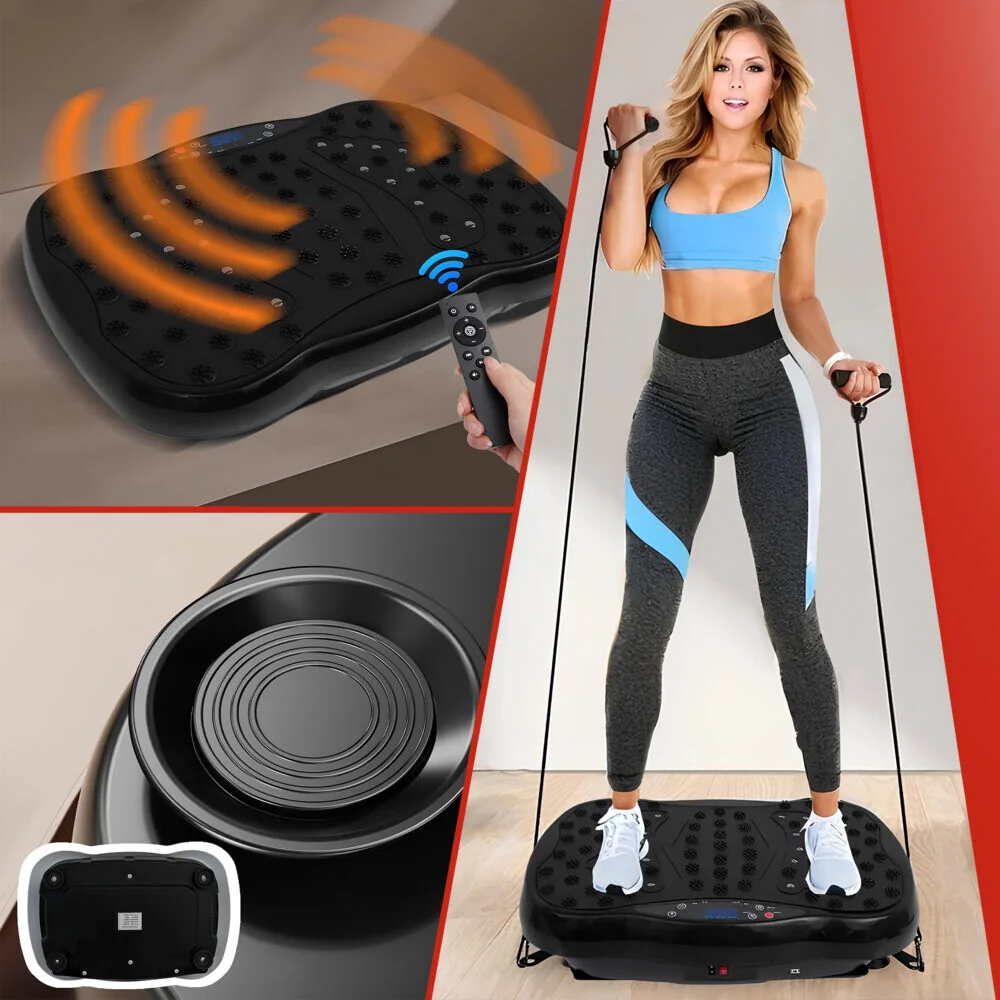 Vibračná plošina Vibro Slim 550 s diaľkovým ovládaním - červená