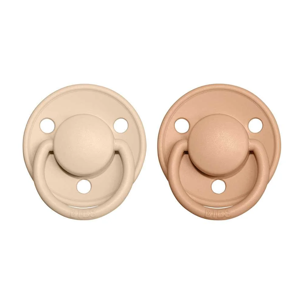 BIBS De Lux cumlíky z prírodného kaučuku vanilla/peach 1×2 ks, veľkosť 1