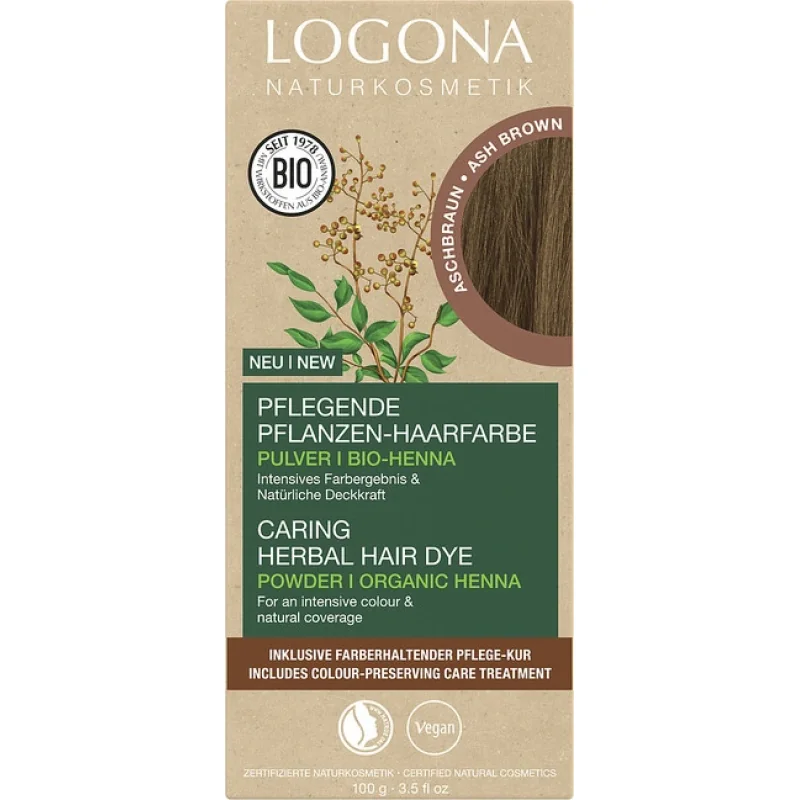 Logona Prášková farba na vlasy ASH BROWN
