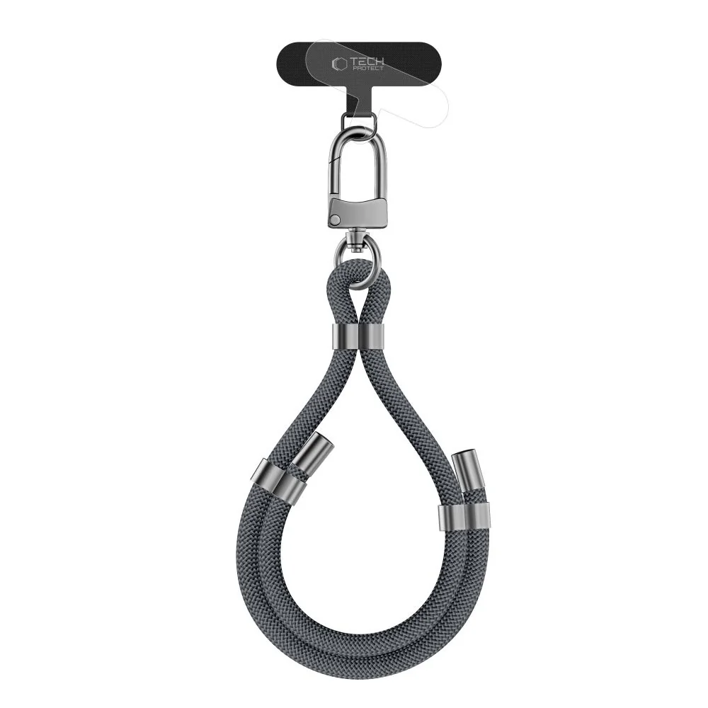 Tech-Protect Wrist Strap šnúrka na mobil, sivá/strieborná