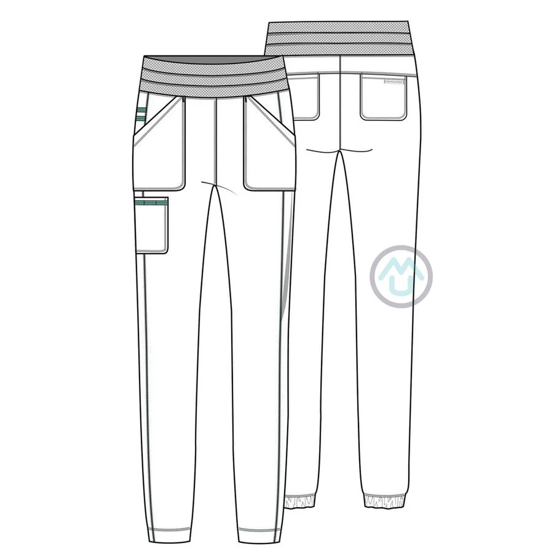 Zdravotnícke dámske jogger nohavice Cherokee Revolution ACTIVE STYLING - čierne M
