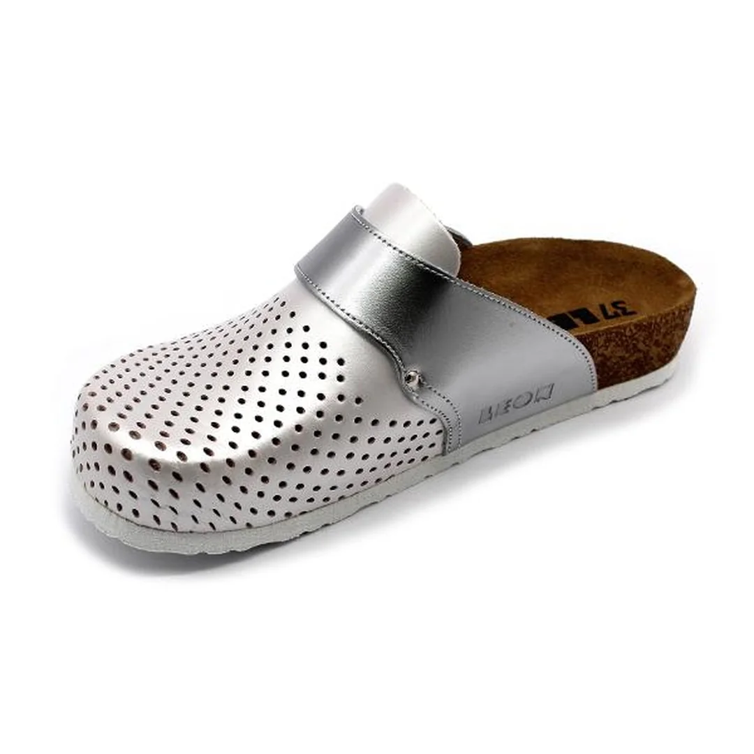 4251 Dámska zdravotná korková obuv uzavretá perla 36 - 23,5cm, perla, 2,0 cm