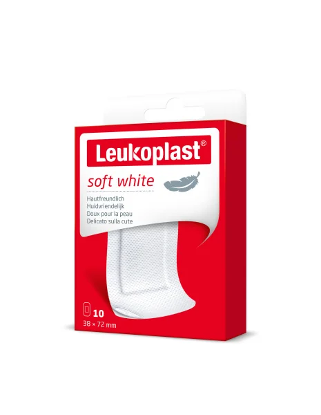 Leukoplast® soft white náplasť na rany, 38x72 mm, 1x10 ks