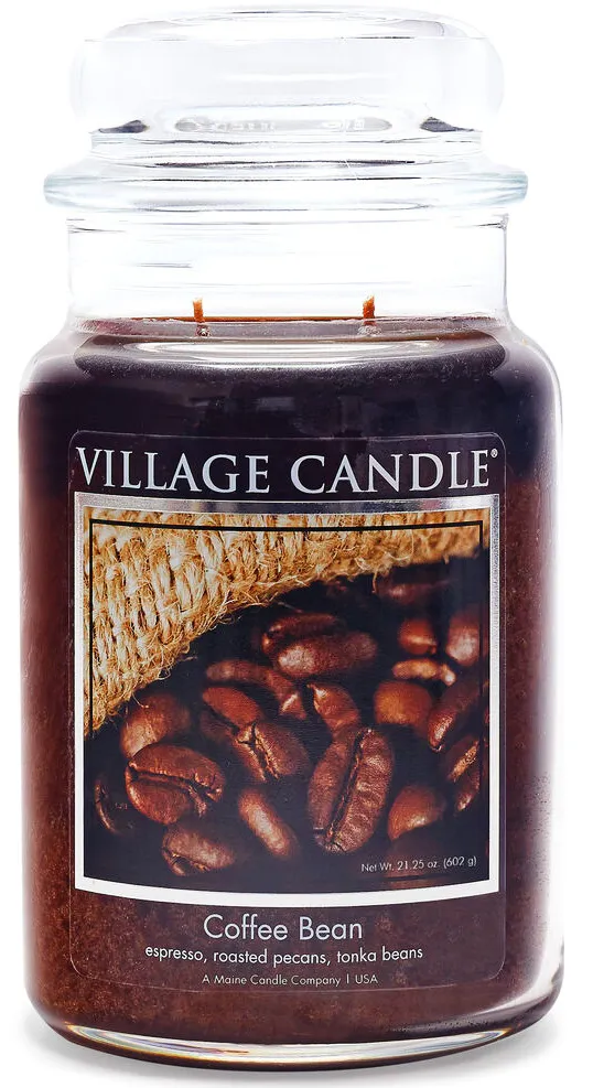 Village Candle Vonná sviečka v skle - Coffee Bean - Zrnková káva, veľká