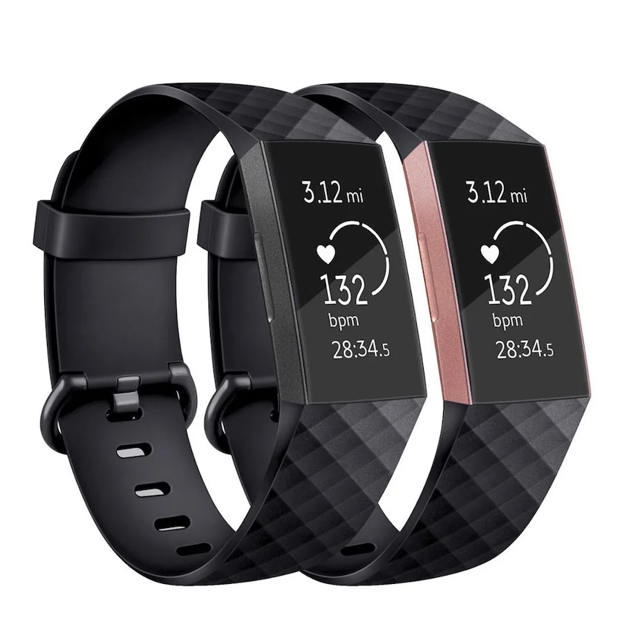 BStrap Silicone Diamond (Small) remienok na Fitbit Charge 3 / 4 black