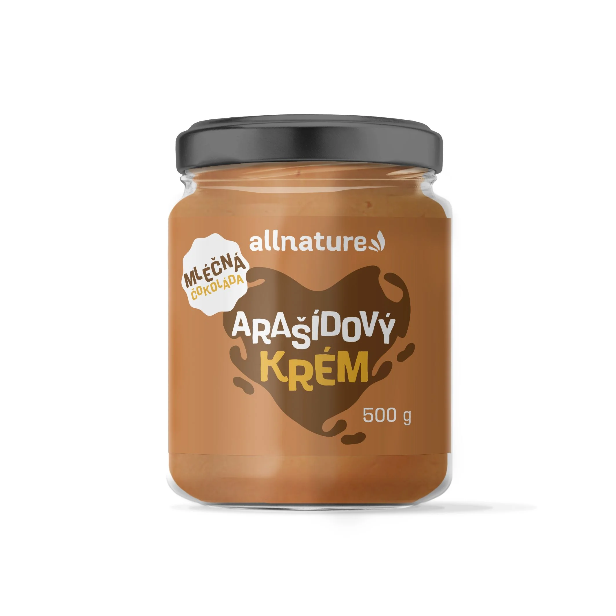 Allnature Arašidový Krém s mliečnou čokoládou 500g 1×500 g, arašidový krém s mliečnou čokoládou