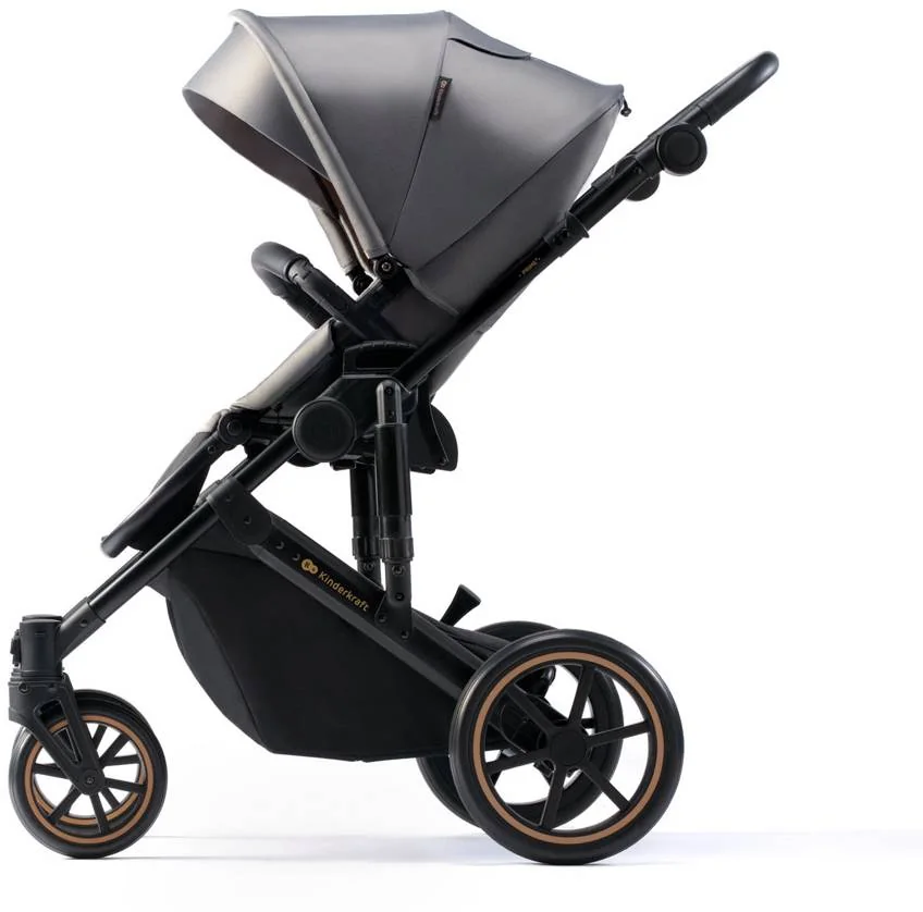 KINDERKRAFT SELECT Kočík kombinovaný 3v1 Prime 2 Shadow Grey, Premium 1×1 ks, kočík