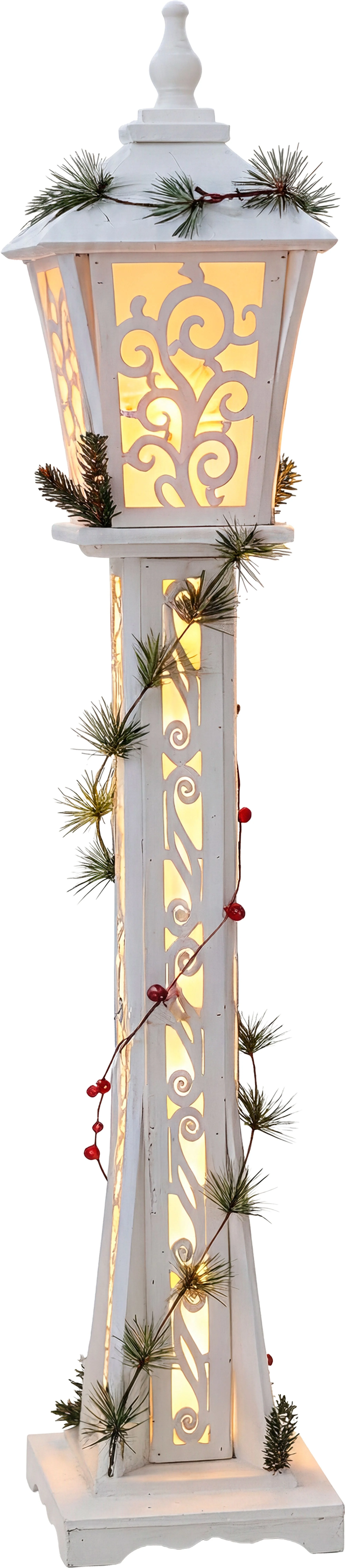MagicHome vianočná lampa, 1 ks Teplá biela, 20x20x120 cm, 3xAA