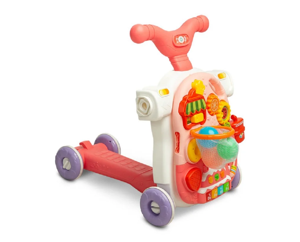 Multifunkčné chodítko 5v1 - ružové