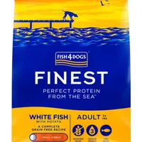 FISH4DOGS Granule malé pre dospelých psy Finest biela ryba so zemiakmi 1,5kg, 1+