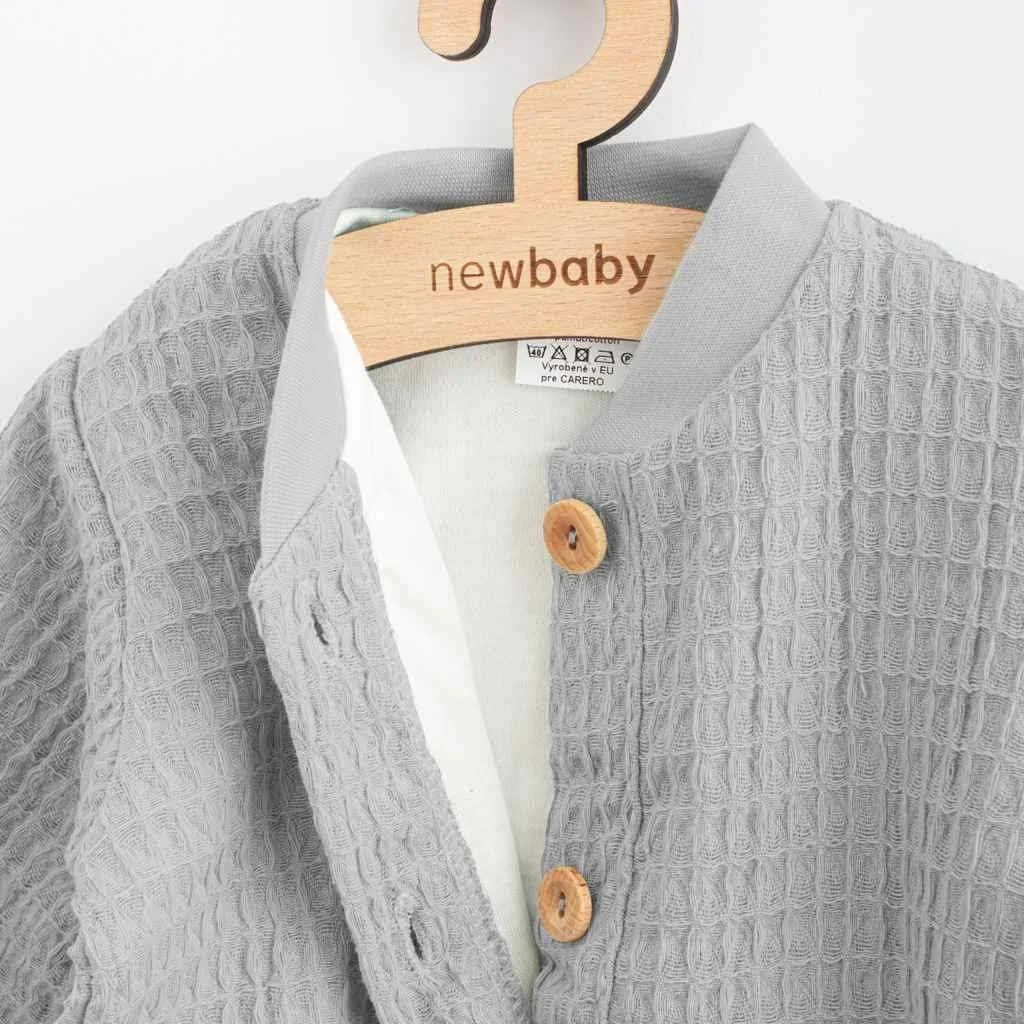 Dojčenský mušelínový kabátik New Baby Comfort clothes sivá 86