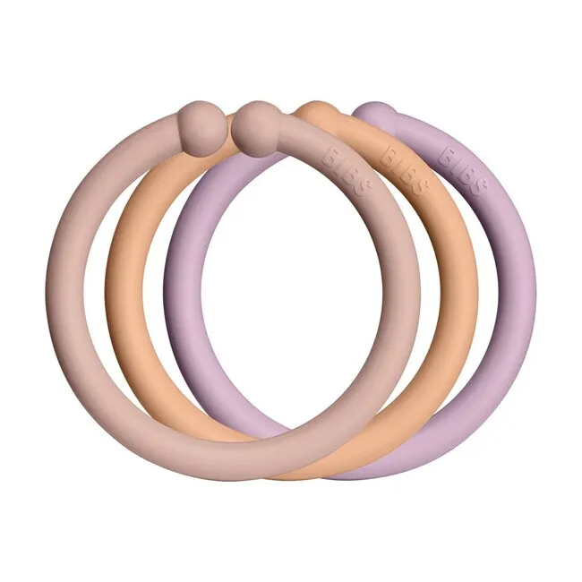 BIBS Loops krúžky  blush/peach/dusky lilac
