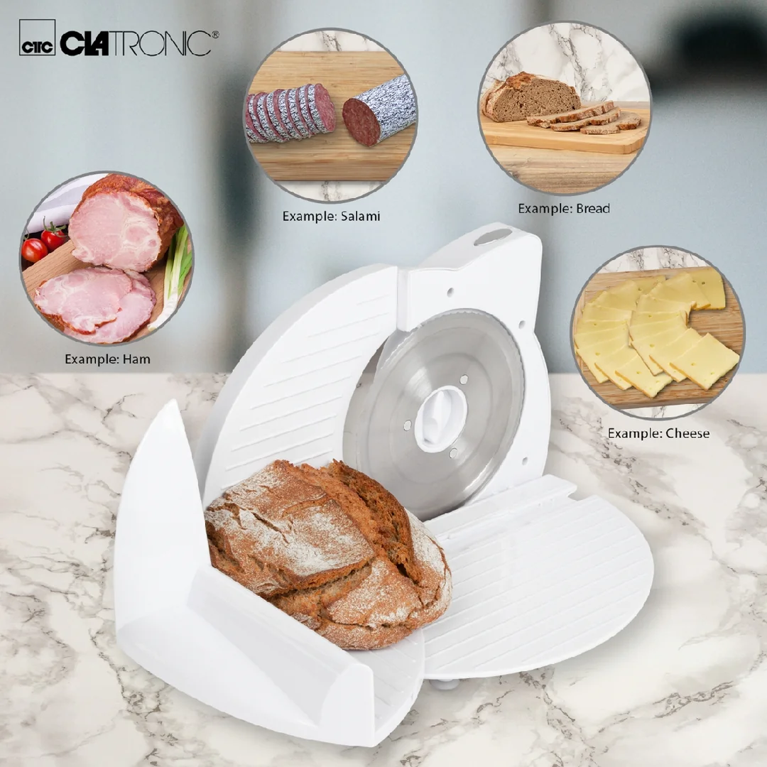 Clatronic AS 2958 elektrický krájač potravín biely