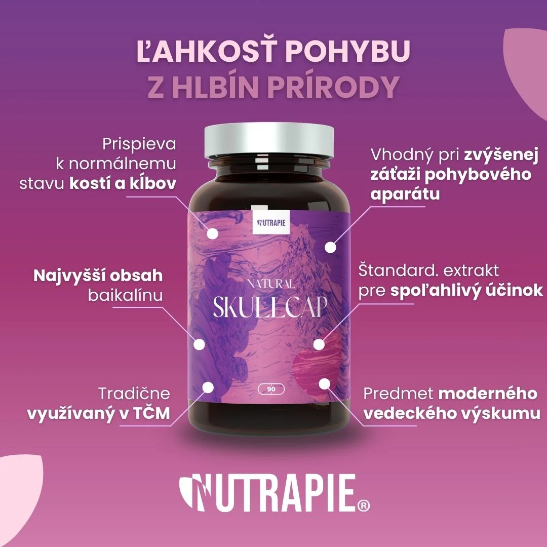 Nutrapie Natural Skullcap 1×90 kapsúl, výživový doplnok na relaxáciu
