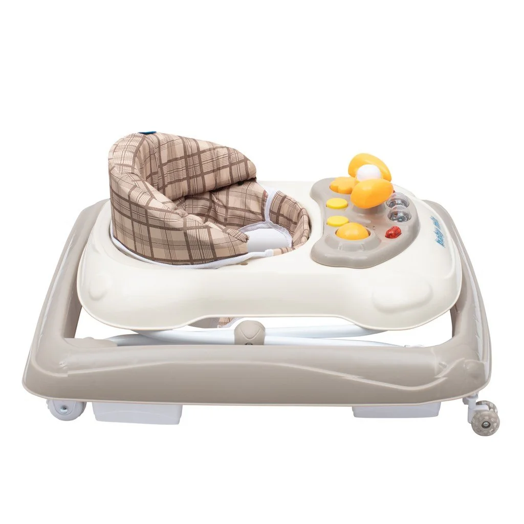 Detské chodítko Baby Mix s volantom a silikónovými kolieskami