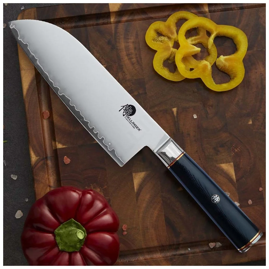Nôž Dellinger kuchynský Santoku 180 mm Okami 3 layers AUS10