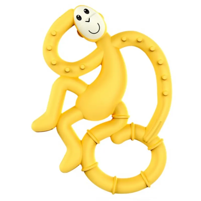 MATCHSTICK MONKEY Mini Monkey hryzátko s antimikrobiálnym povrchom - žltá