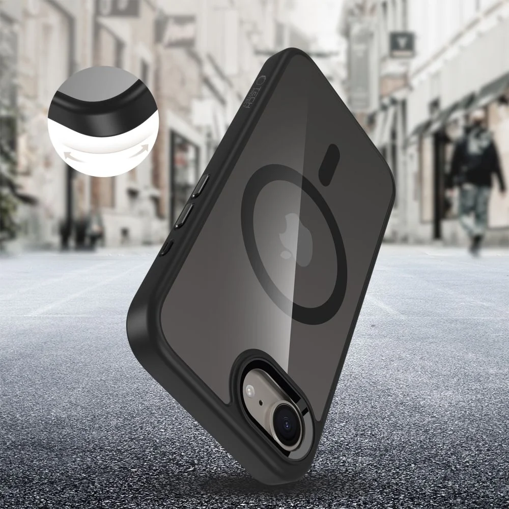 Tech-Protect MagMat MagSafe kryt na iPhone 16e, čierny/priesvitný