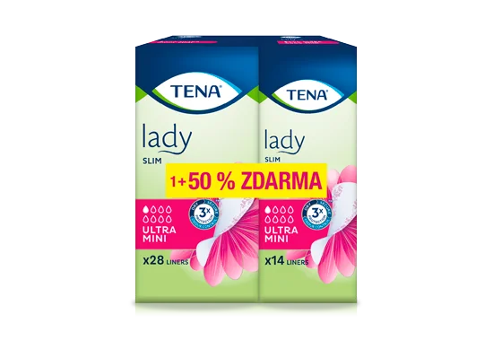 TENA Lady Ultra Mini inkontinenčné slipové vložky 1×28+14 ks, inkontinenčné slipové vložky