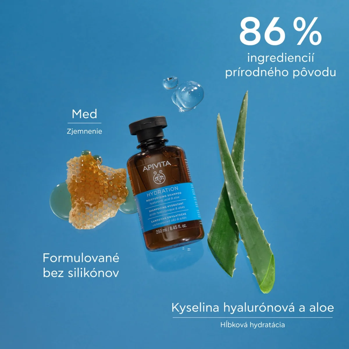 APIVITA Moisturizing Shampoo, 250ml 1×250 ml, hydratačný šampón