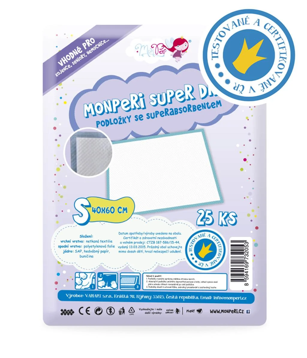 MONPERI Absorpčné podložky S (40x 60 cm) 1×1 ks
