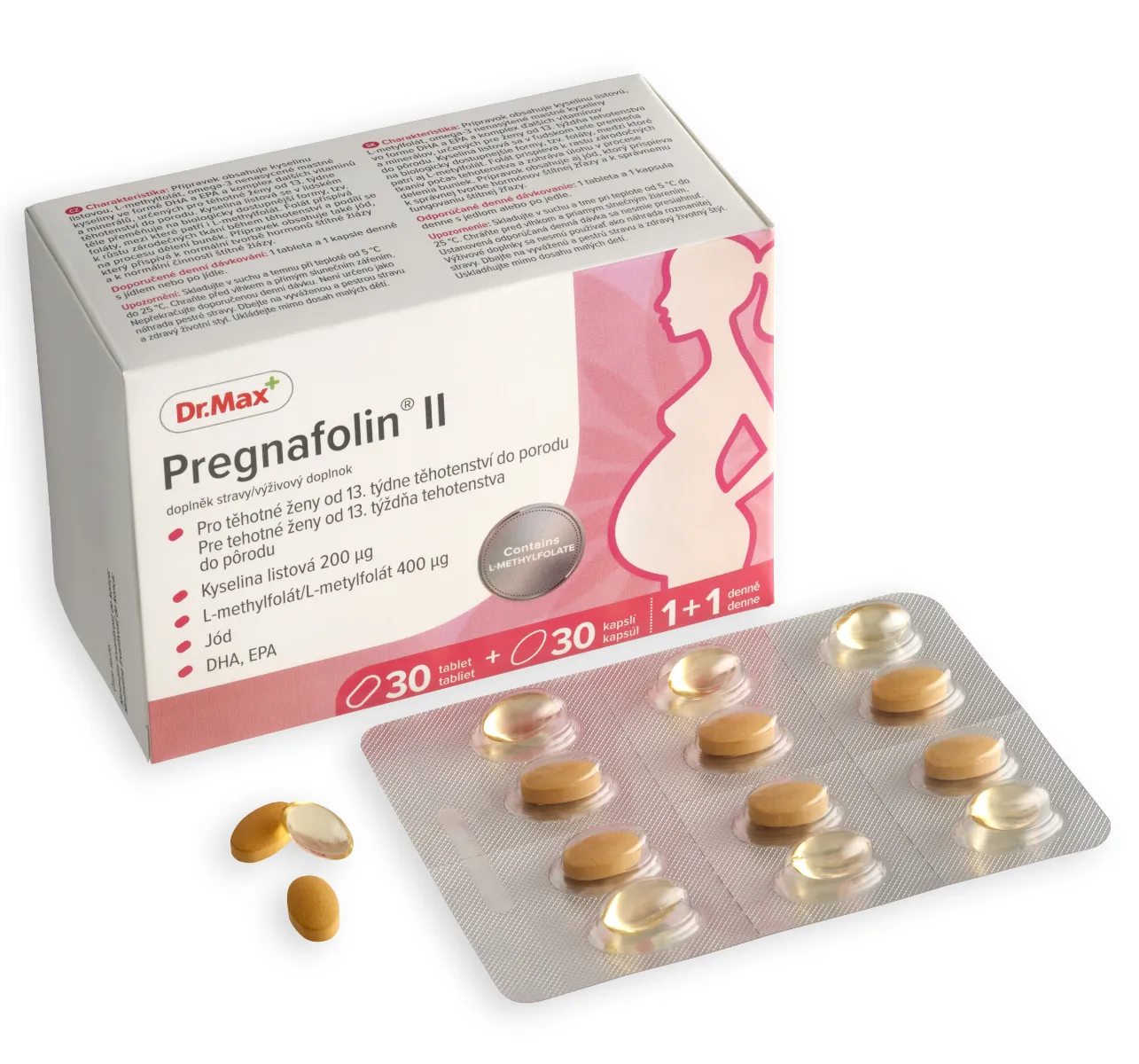 Dr. Max Pregnafolin II 1×30 tbl + 30 cps, výživový doplnok pre tehotné ženy